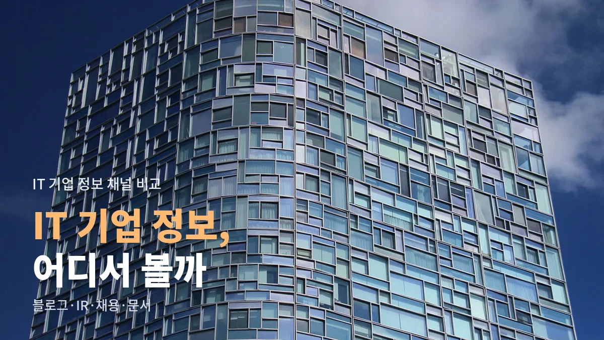 IT 기업 정보는 어디서 확인할까 대표 이미지