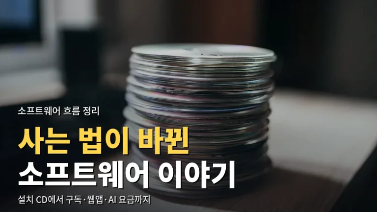 소프트웨어 구매 방식은 어떻게 달라졌나 - 설치 CD에서 구독, 웹앱, AI 사용량 요금까지 링크모음으로 정리